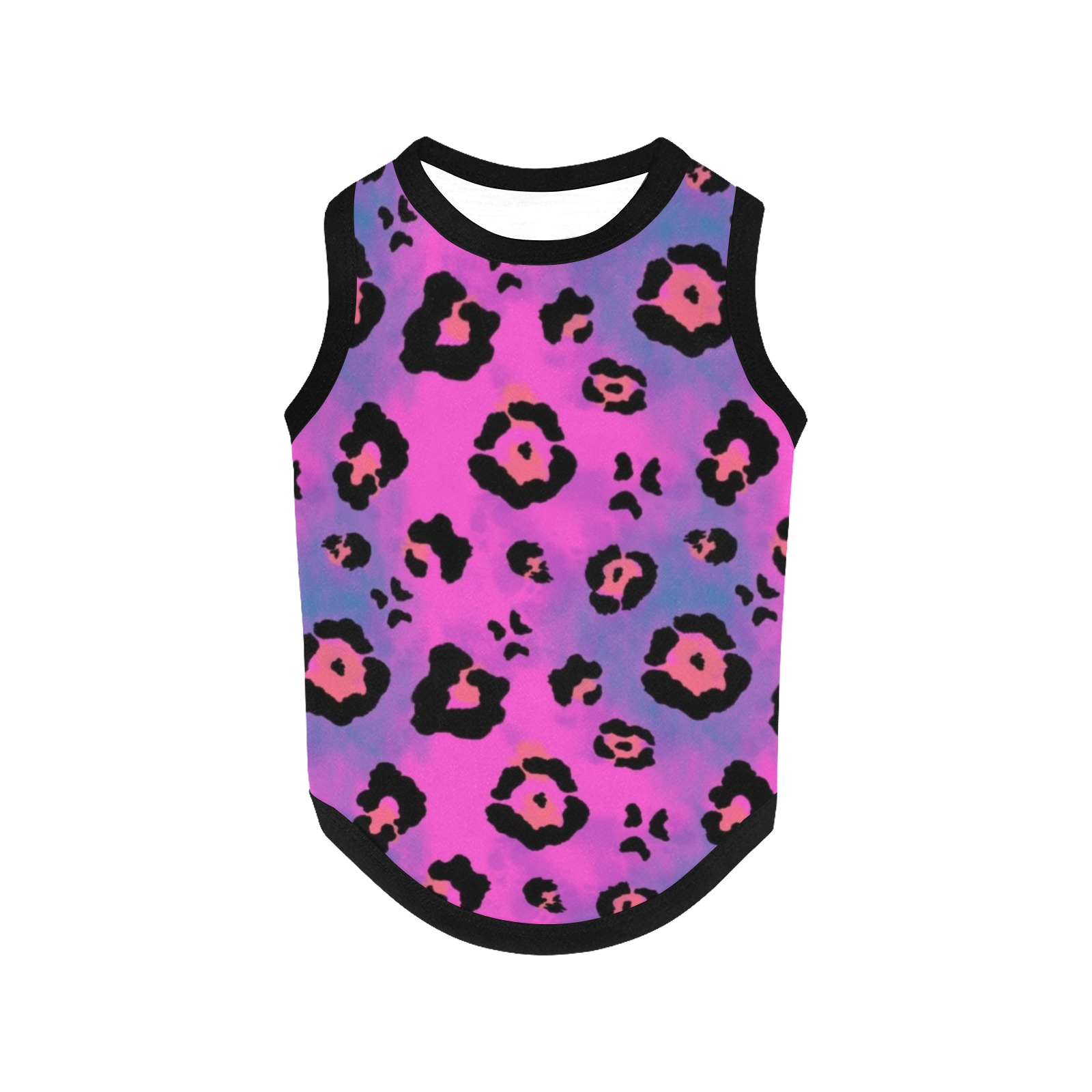 Pink and Purple Tie Dye All Over Print Pet Tank Top