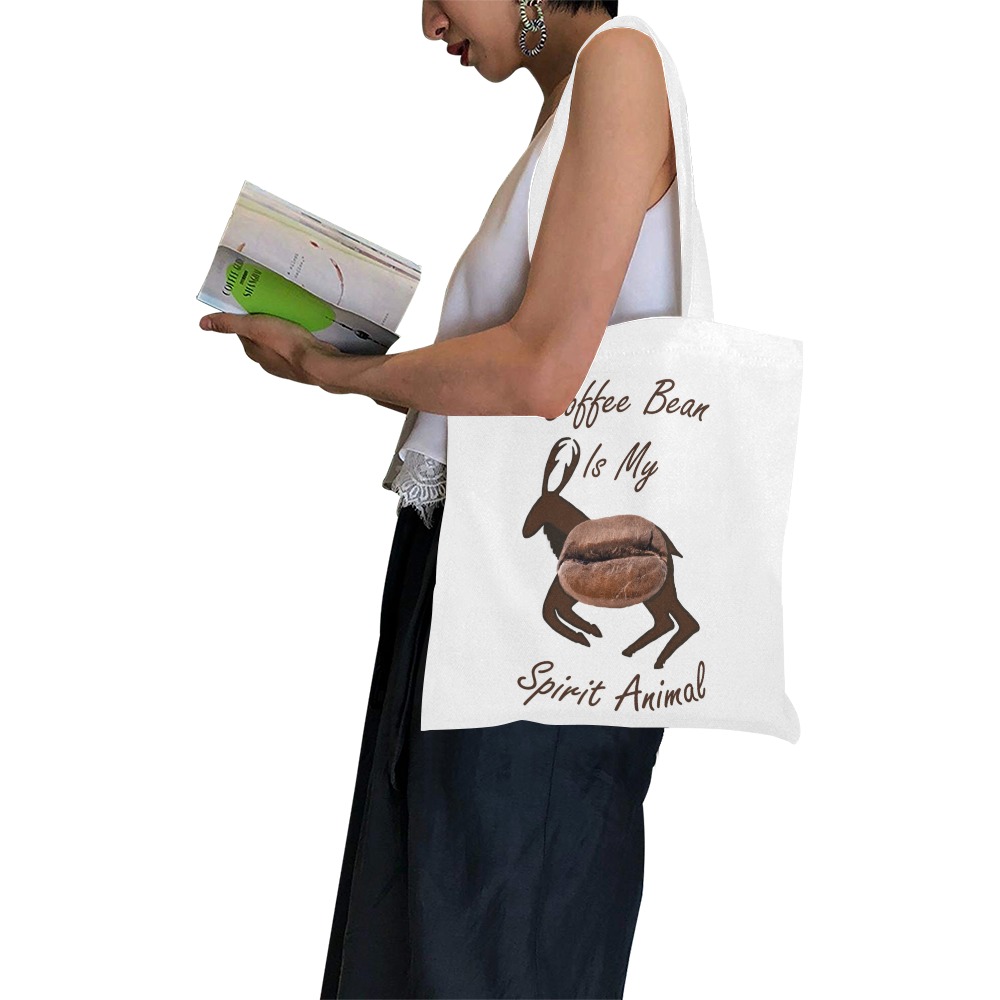 Coffee Bean Spirit Animal Canvas Tote Bag/Small (Model 1700)