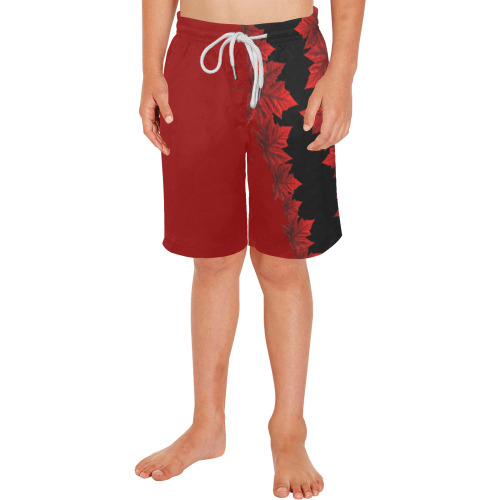 Kid's Canada Maple Leaf Boys' Casual Beach Shorts (Model L52)