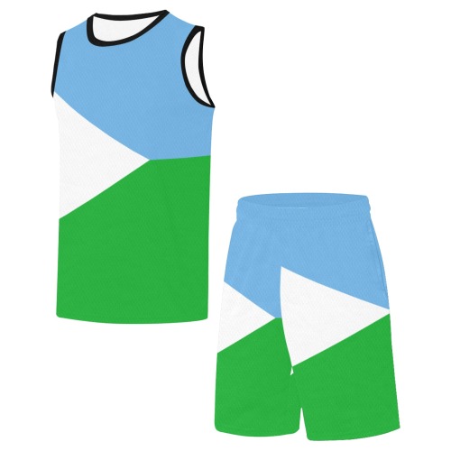 Flag_of_Djibouti.svg Basketball Uniform with Pocket