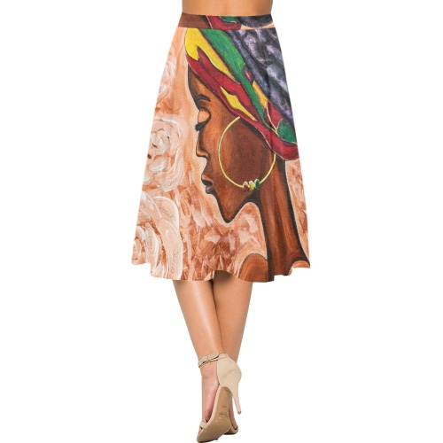 empress Mnemosyne Women's Crepe Skirt (Model D16)