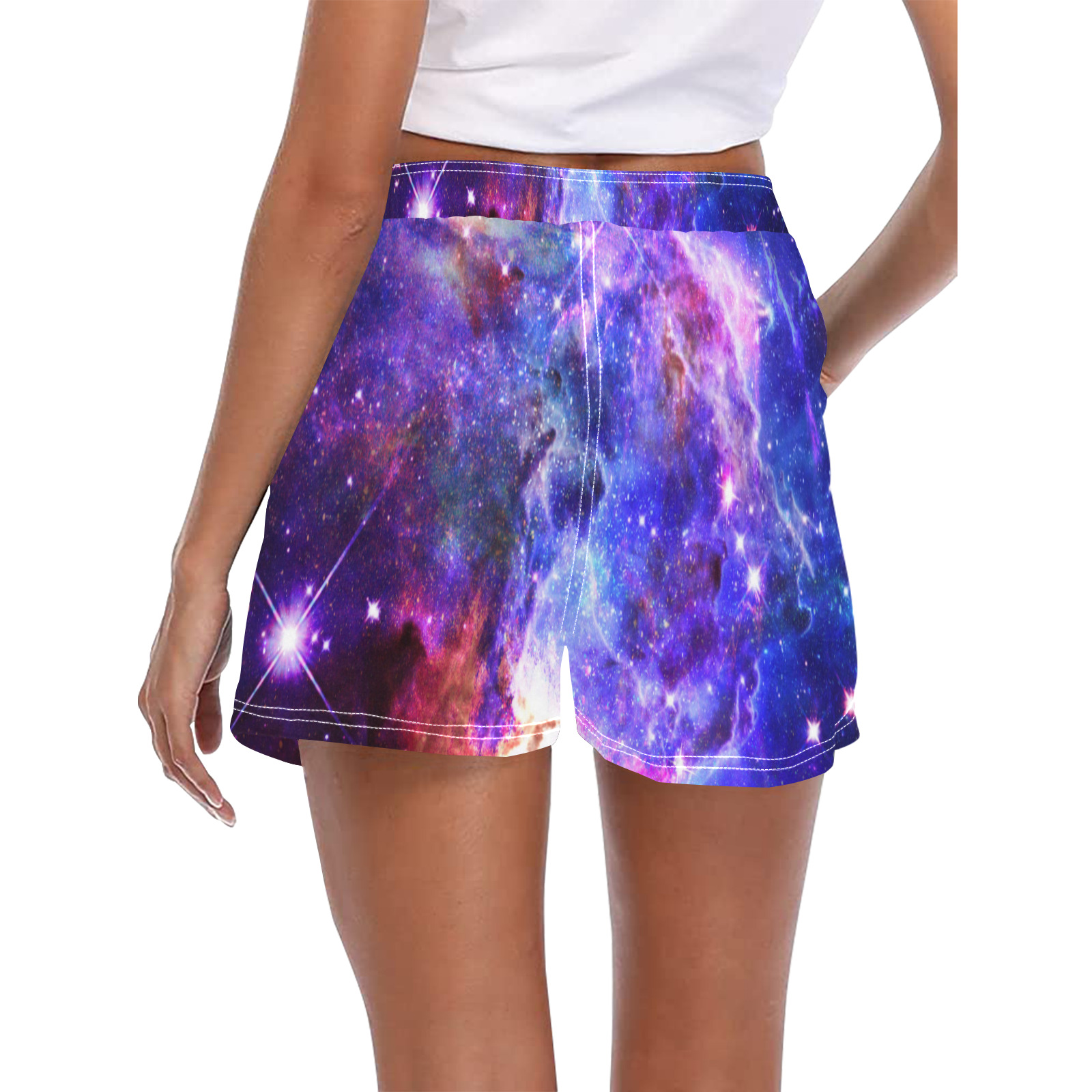 Mystical fantasy deep galaxy space - Interstellar cosmic dust Women's Casual Board Shorts (Model L54)