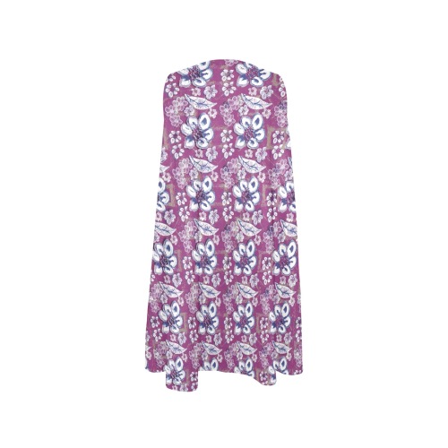Soft Surrealistic Floral Sleeveless A-Line Pocket Dress (Model D57)