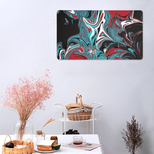 Dark Wave of Colors Wall Mounted Decor Key Holder