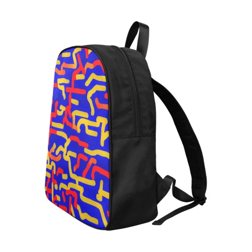 Worms Fabric School Backpack (Model 1682) (Large)