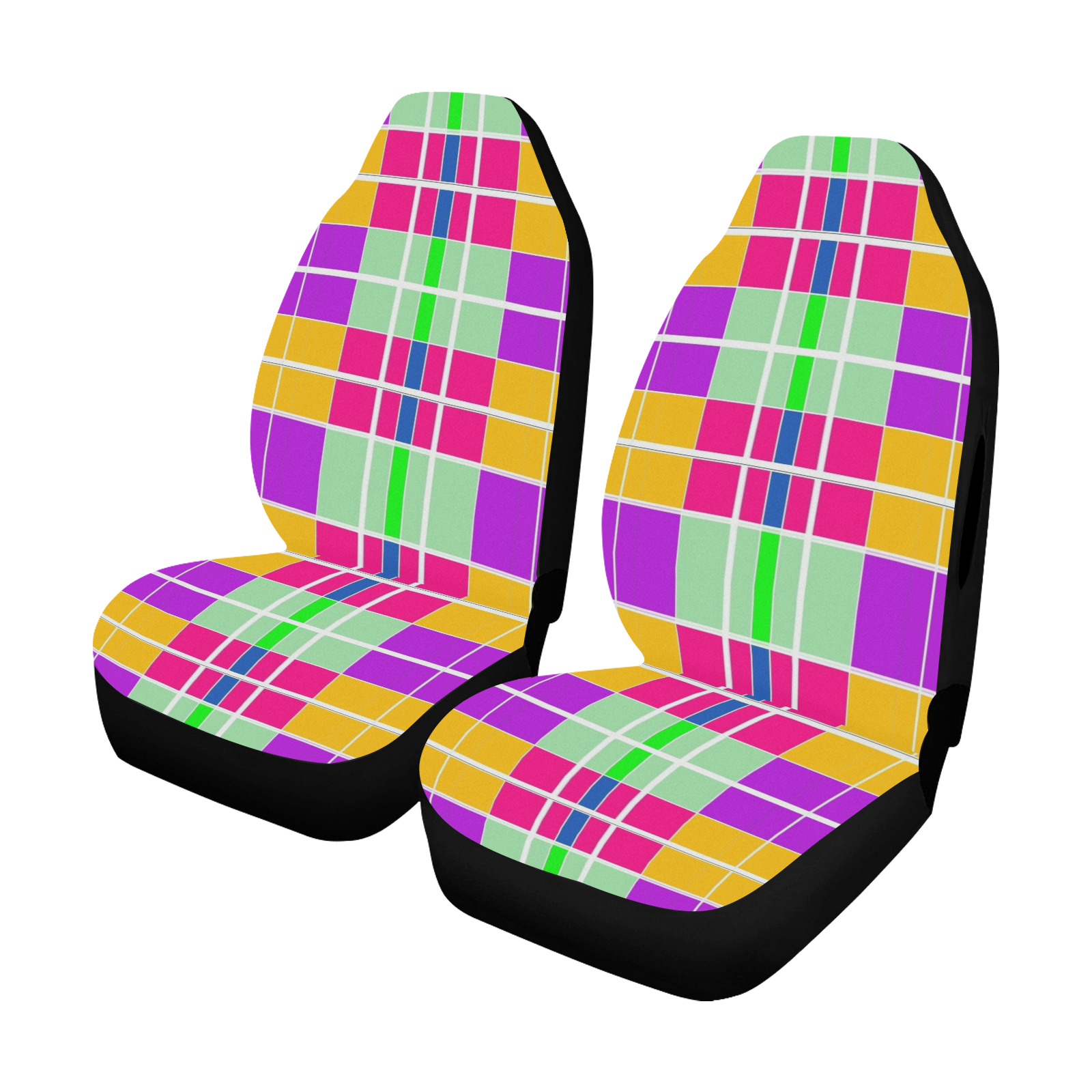 Fractoberry Bright Colors 020 Car Seat Cover Airbag Compatible (Set of 2)