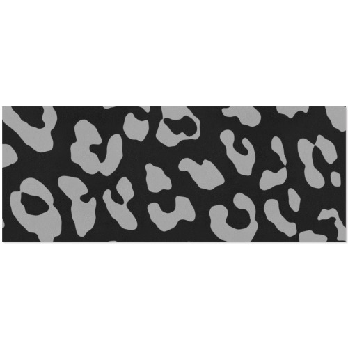 Leopard Print Black Gray Gift Wrapping Paper 58"x 23" (1 Roll)