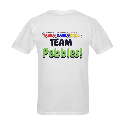 white team pebbles Men's Slim Fit T-shirt (Model T13)