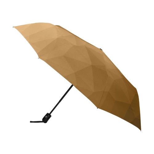 Brown gradient geometric mesh pattern Anti-UV Auto-Foldable Umbrella (U09)