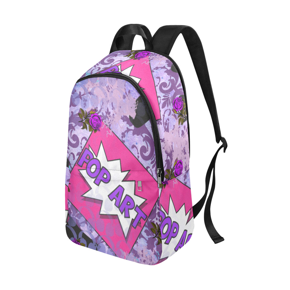 purple retro pop Fabric Backpack for Adult (Model 1659)