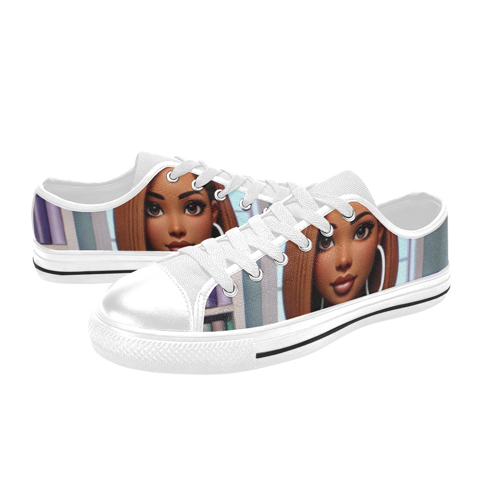 logo3 Women's Classic Canvas Shoes (Model 018)