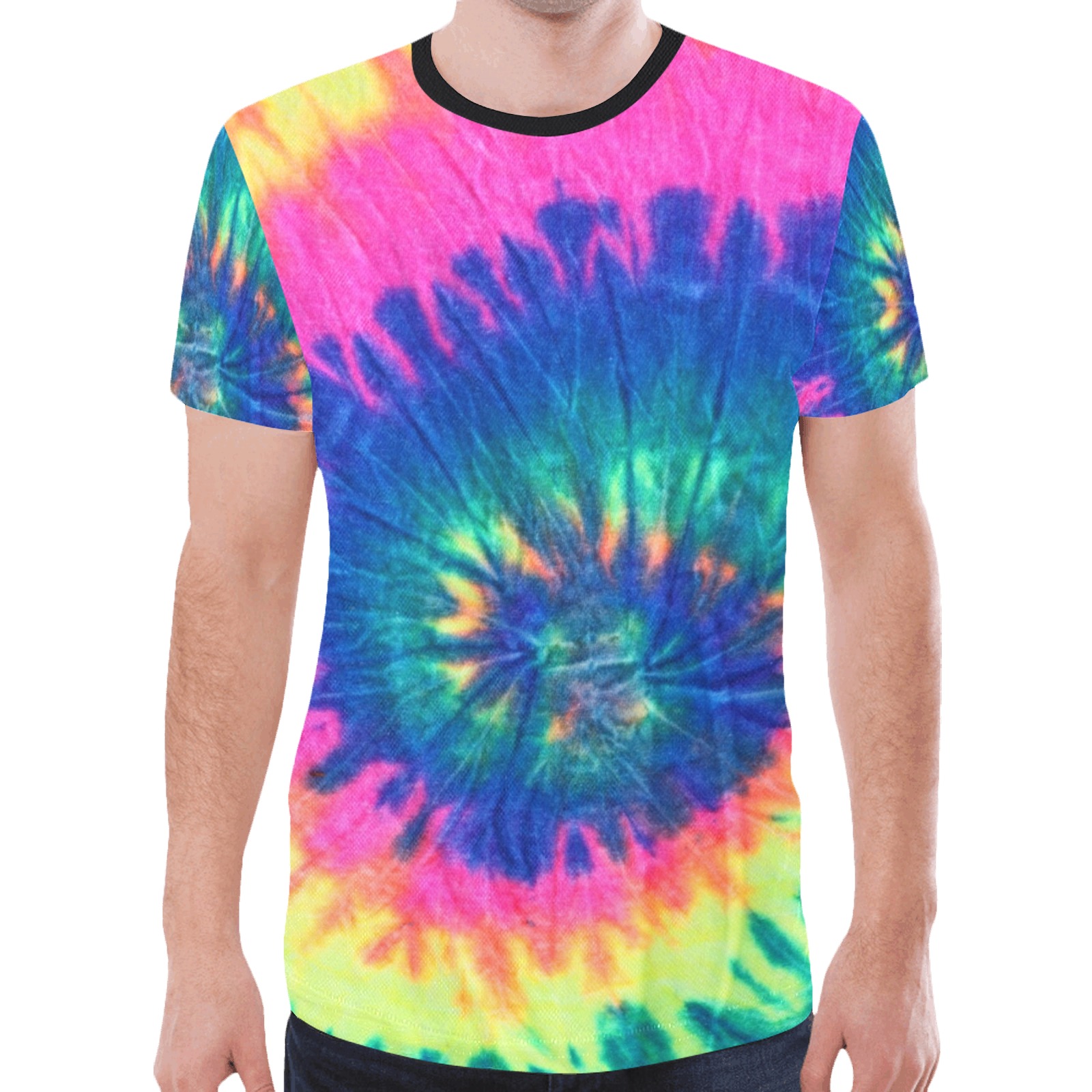 tye-dyed New All Over Print T-shirt for Men (Model T45)