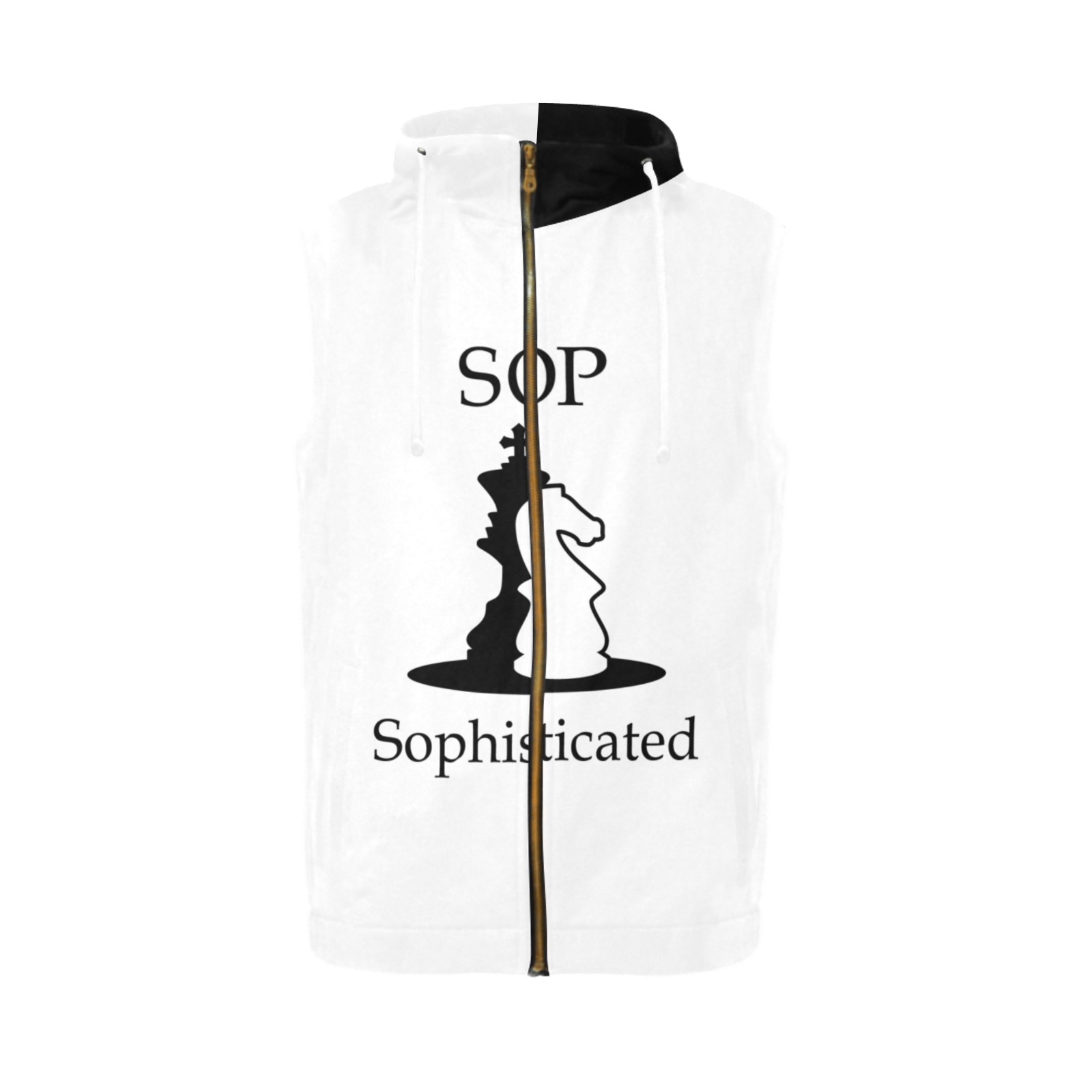 SOP/SOPHISTICATED MEN HOODIE All Over Print Sleeveless Zip Up Hoodie for Men (Model H16)