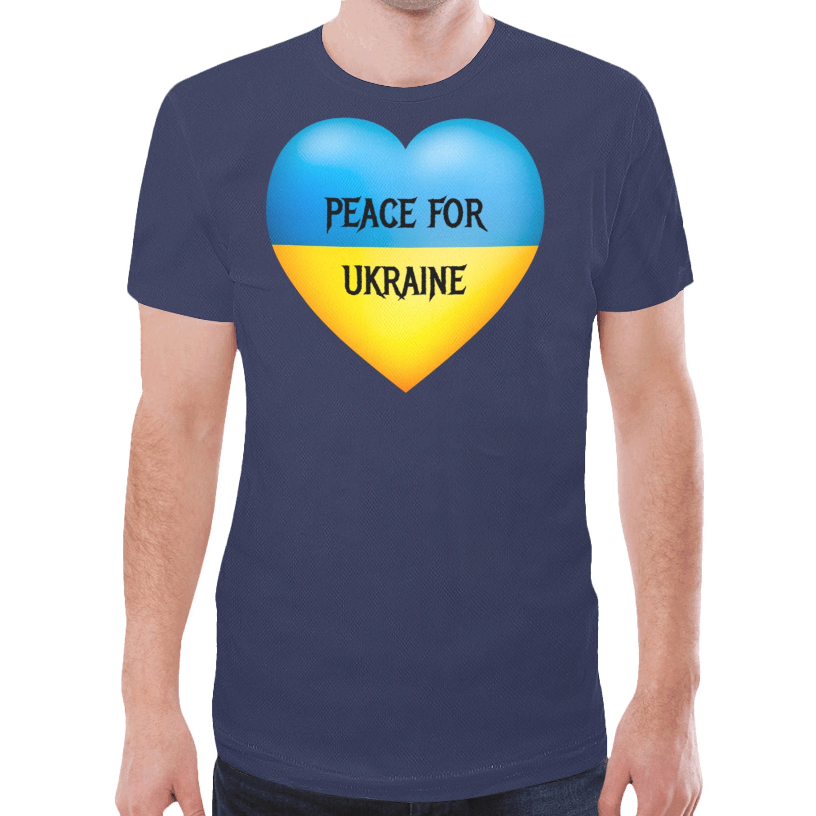 Peace For Ukraine New All Over Print T-shirt for Men (Model T45)