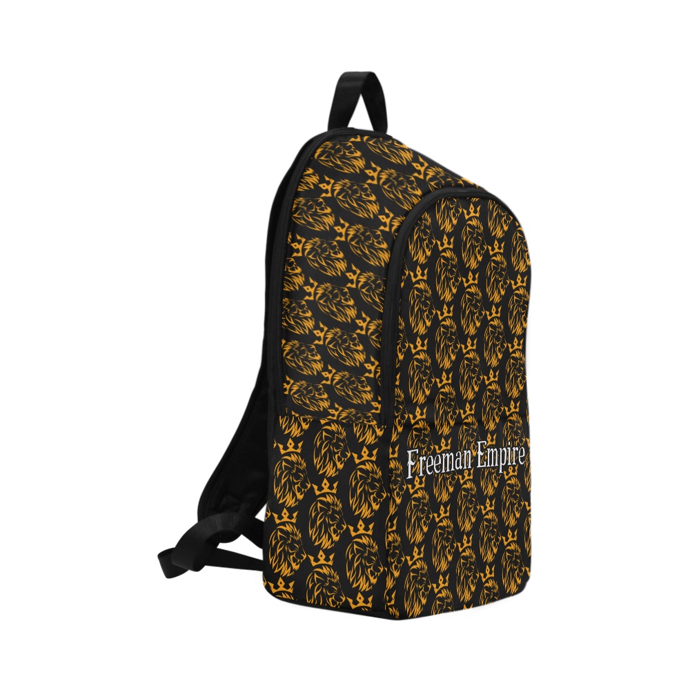 Freeman Empire Bookbag (Orange & Black) Fabric Backpack for Adult (Model 1659)