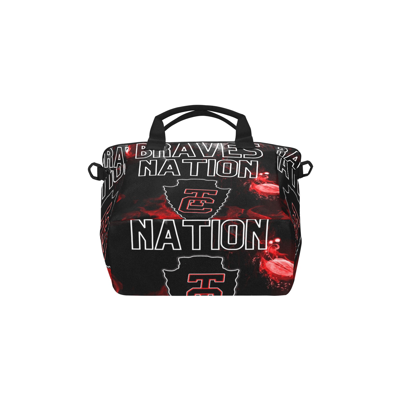 Braves Nation Insulated Tote Bag with Shoulder Strap (Model 1724)