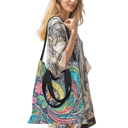 Paisley #1 All Over Print Canvas Tote Bag/Medium (Model 1698)