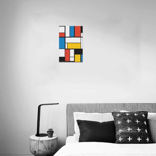 Mondrian De Stijl Modern Frame Canvas Print 8"x12"