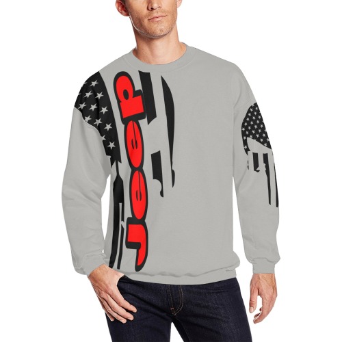 PunisherJeep All Over Print Crewneck Sweatshirt for Men (Model H18)
