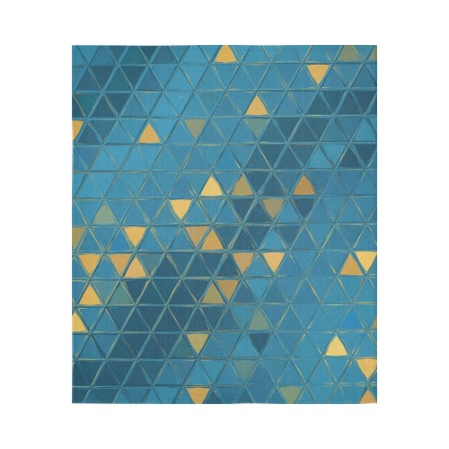 mosaic triangle 6 Cotton Linen Wall Tapestry 51"x 60"