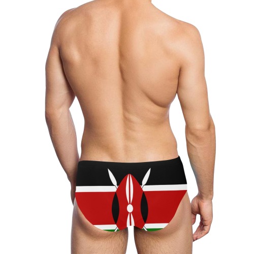 Flag_of_Kenya.svg Men's Swimming Briefs (Model L59)