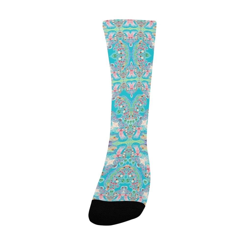 sweet nature-background blue Women's Custom Socks