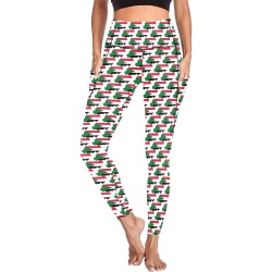 Sudan Flag Maps Women's All Over Print Leggings with Pockets (Model L56)
