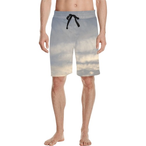 Rippled Cloud Collection Men's All Over Print Casual Shorts (Model L23)
