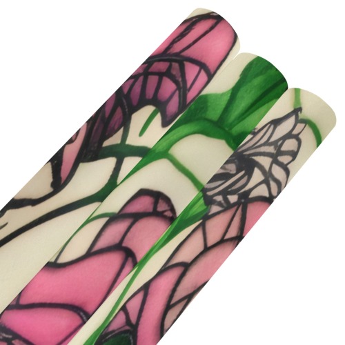 Swirling Roses Gift Wrapping Paper 58"x 23" (3 Rolls)