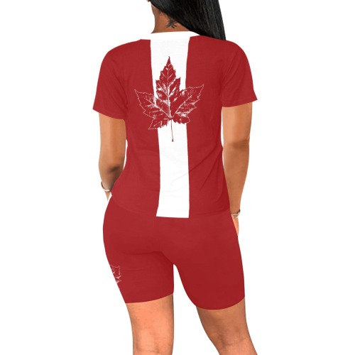 Cool Canada Yoga Top & Shorts Set Women's Short Yoga Set