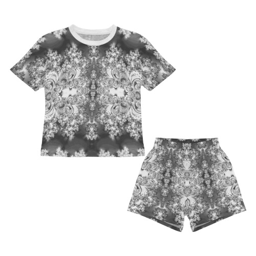 Silver Linings Frost Fractal Little Girls' Short Pajama Set