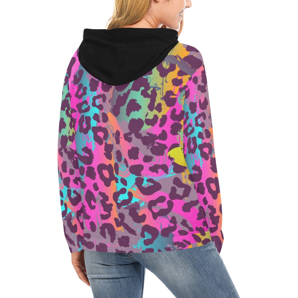 be brave black hood All Over Print Hoodie for Women (USA Size) (Model H13)