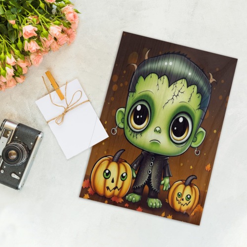 Halloween Frankenstein Wood Print 8"x12"