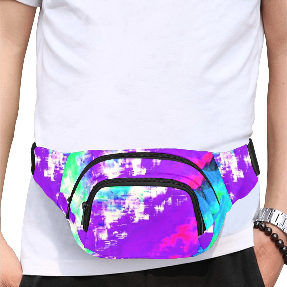 Glitchin' Purple Fanny Pack/Small (Model 1677)