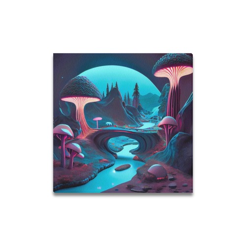 psychedelic landscape 11 Upgraded Canvas Print 16"x16"