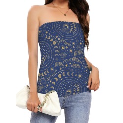 Angels of the starry sky B Women's Long Tube Top (Model T84)