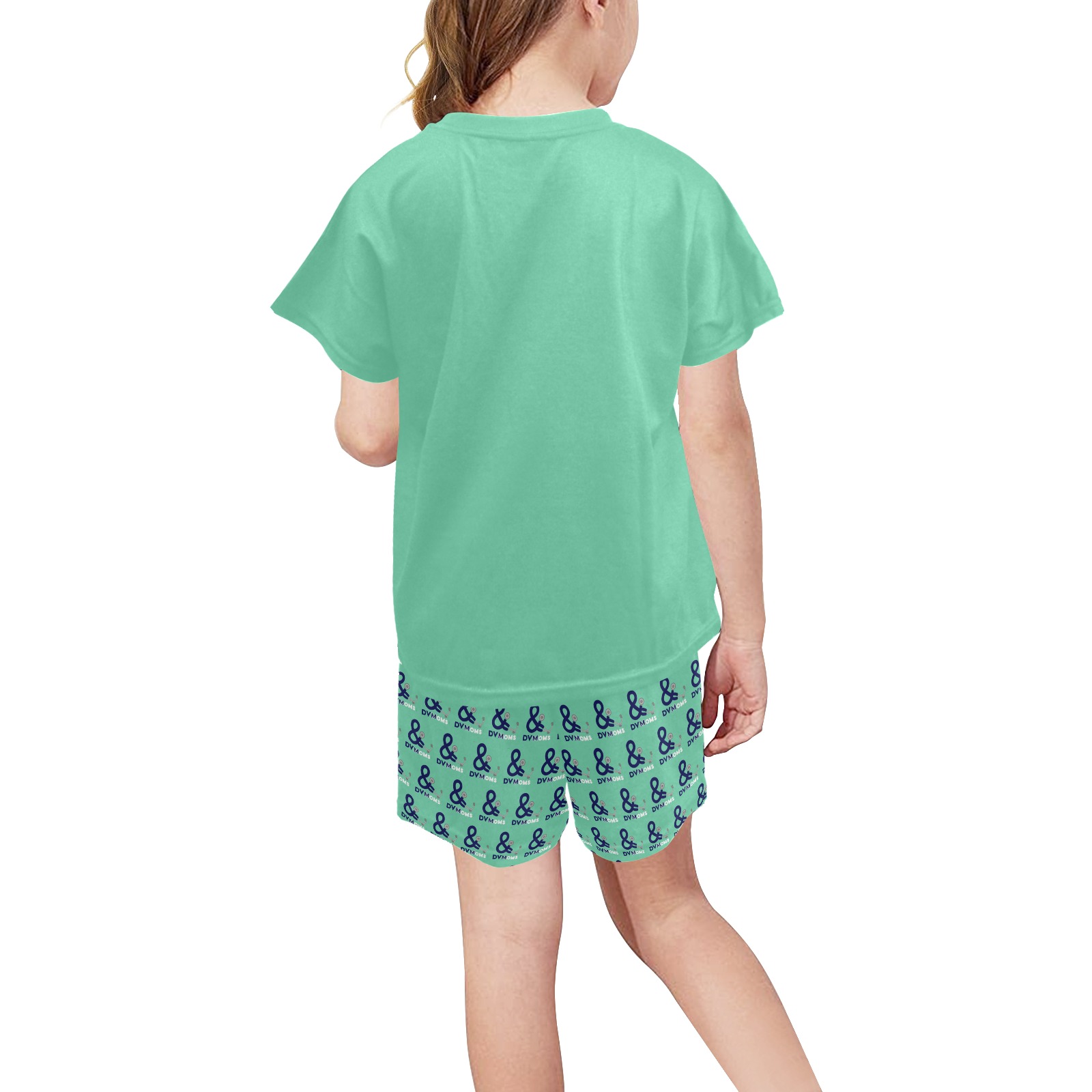 big girls green Big Girls' Short Pajama Set