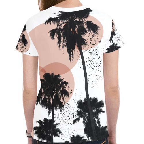 Palms beach 01 New All Over Print T-shirt for Women (Model T45)
