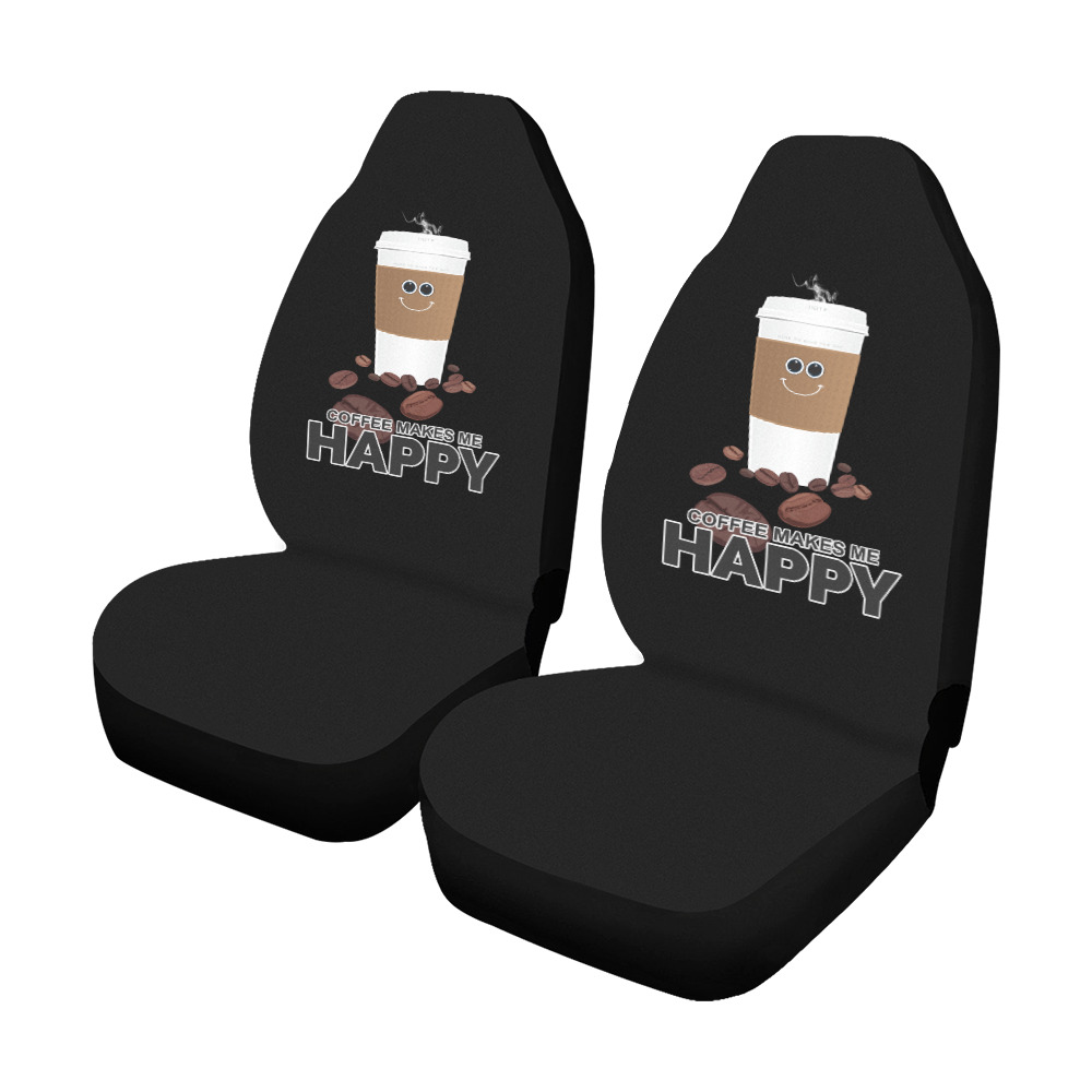 Coffee Makes Me Happy Car Seat Covers (Set of 2)