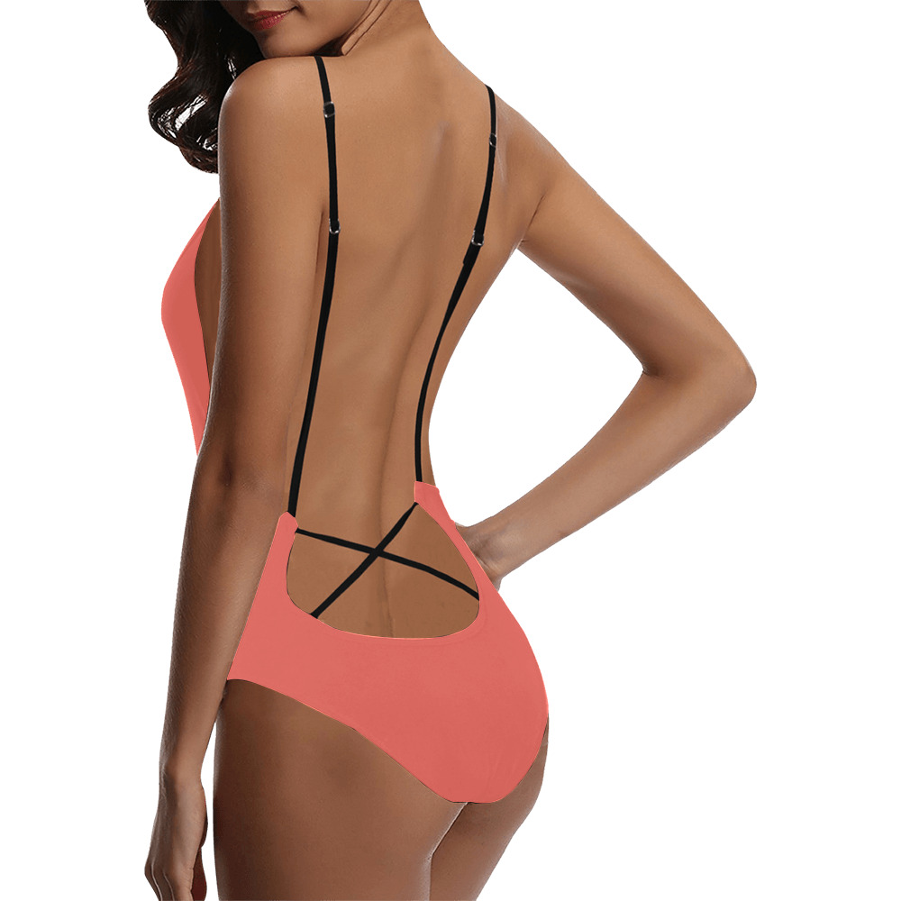 ELEGANCIA Sexy Lacing Backless One-Piece Swimsuit (Model S10)