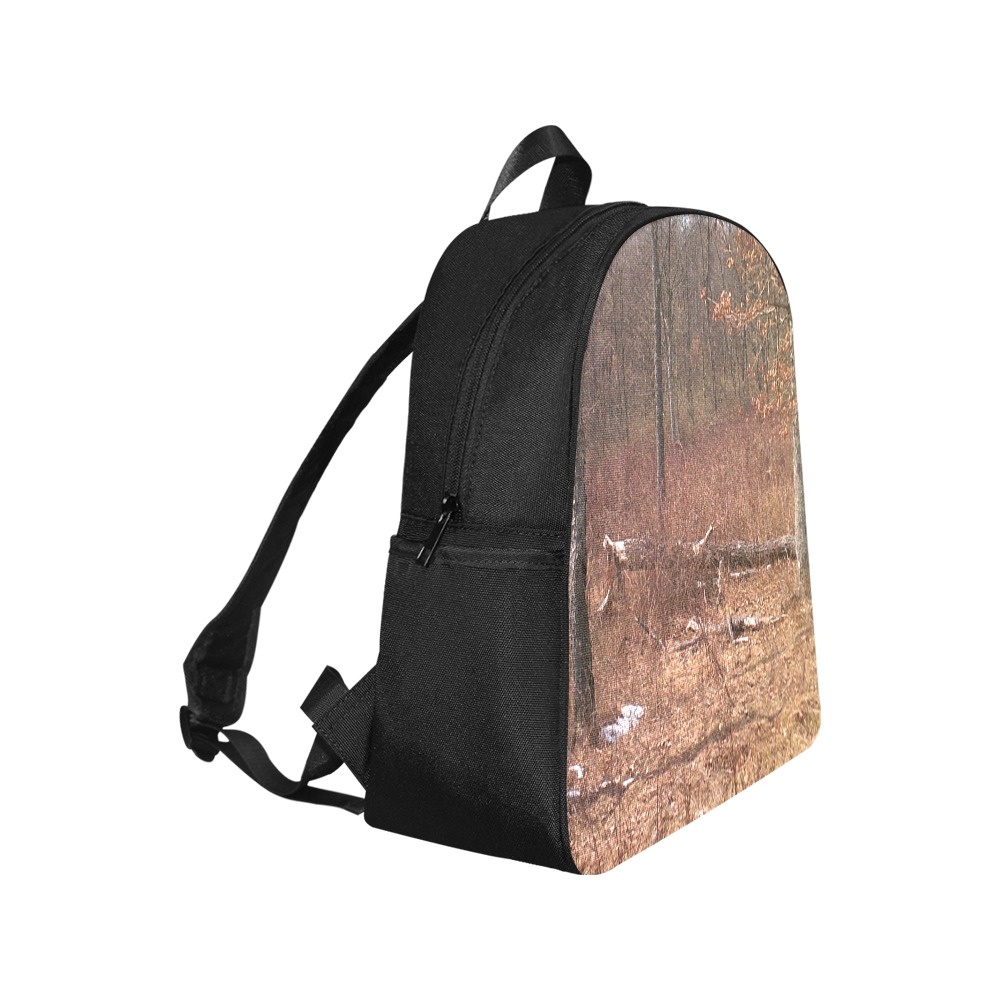 Falling tree in the woods Multi-Pocket Fabric Backpack (Model 1684)
