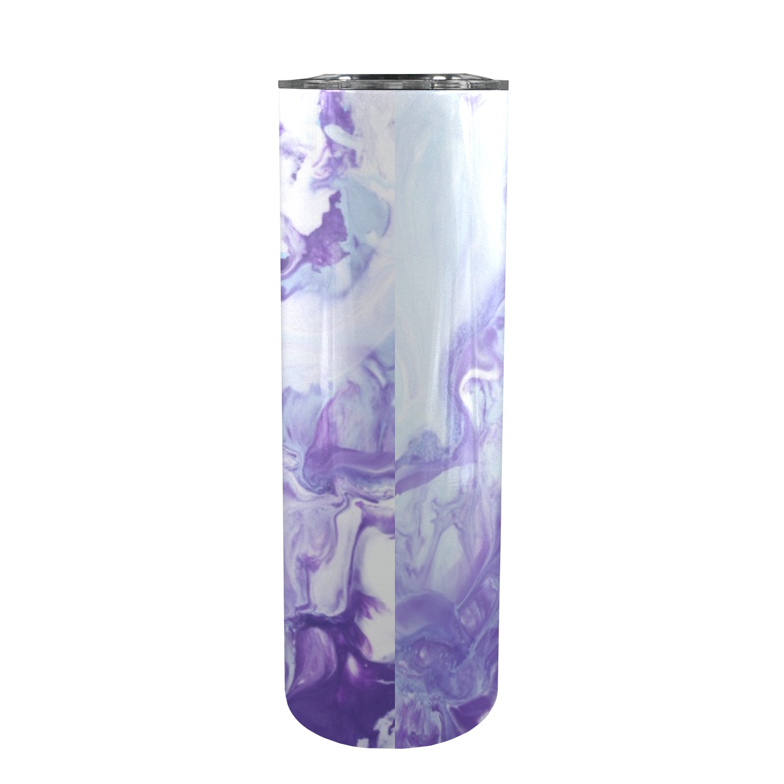 Lavender marbling 20oz Tall Skinny Tumbler with Lid and Straw