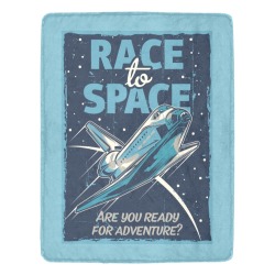 Race to Space Vintage Blanket Ultra-Soft Micro Fleece Blanket 54"x70"