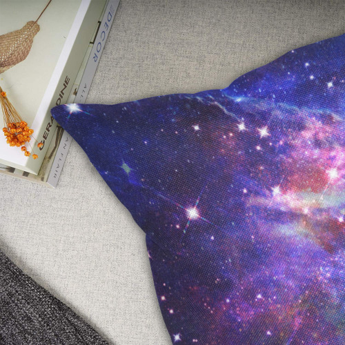 Mystical fantasy deep galaxy space - Interstellar cosmic dust Linen Zippered Pillowcase 18"x18"(Two Sides)