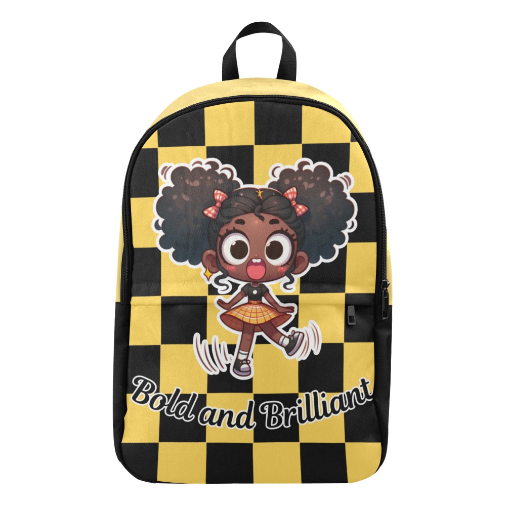 Bold and Brilliant Little Black Girl Back Pack Fabric Backpack for Adult (Model 1659)