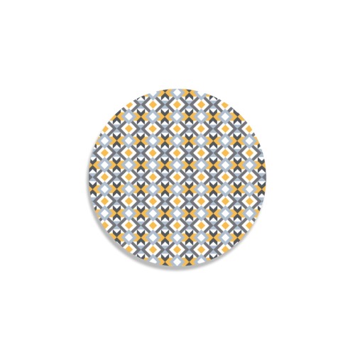 Retro Angles Abstract Geometric Pattern Round Coaster