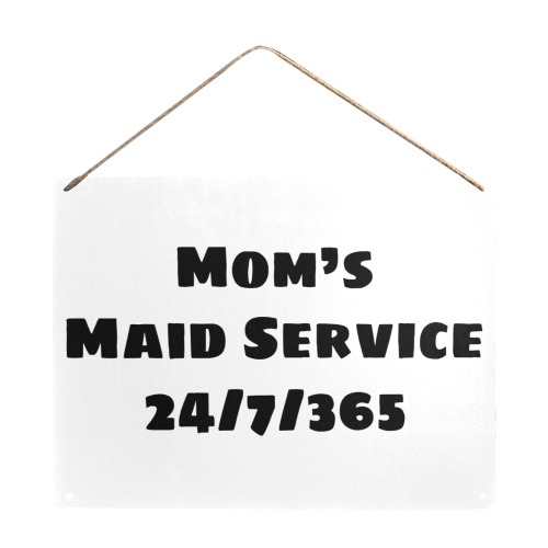 Mom's Maid's Service Metal Tin Sign 16"x12"
