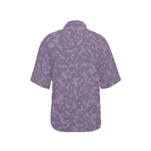 MIDNIGHT PURPLE-23 All Over Print Hawaiian Shirt for Women (Model T58)