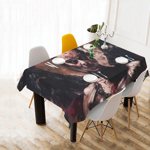Angel of death Cotton Linen Tablecloth 60"x 84"