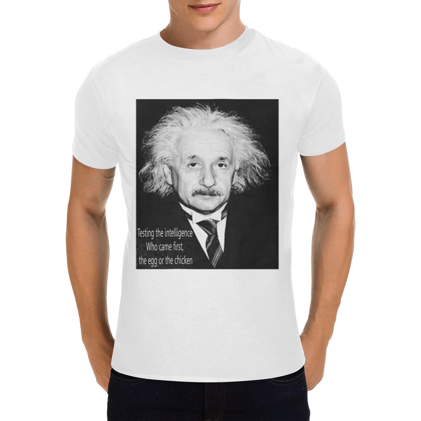 Albert Einstein Men's T-Shirt in USA Size (Two Sides Printing)